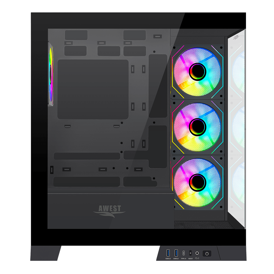 کیس گیمینگ اوست GT-AQ16-MB — نمای نزدیک 2