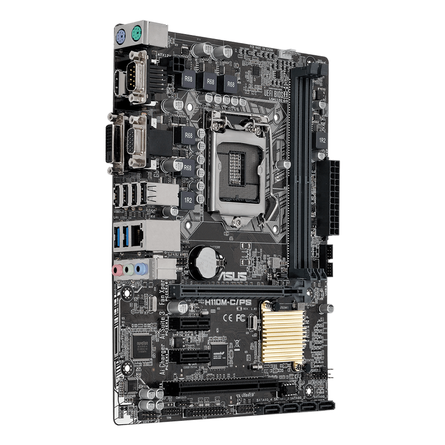 مادربرد ایسوس H110M-C/PS — نمای نزدیک 1