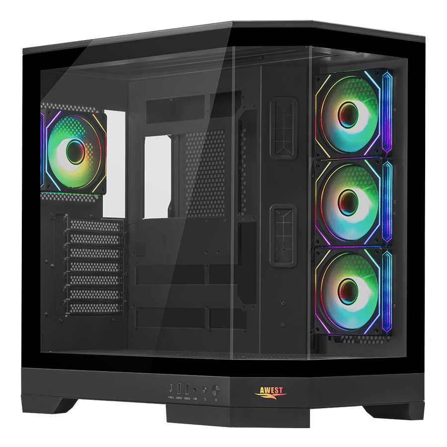 کیس گیمینگ اوست GT-AQ1-MB — نمای نزدیک 1