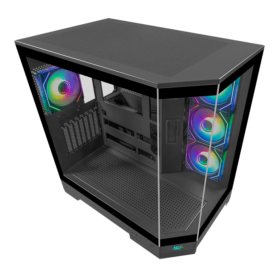 کیس گیمینگ اوست GT-AQ1-MB — نمای نزدیک 6