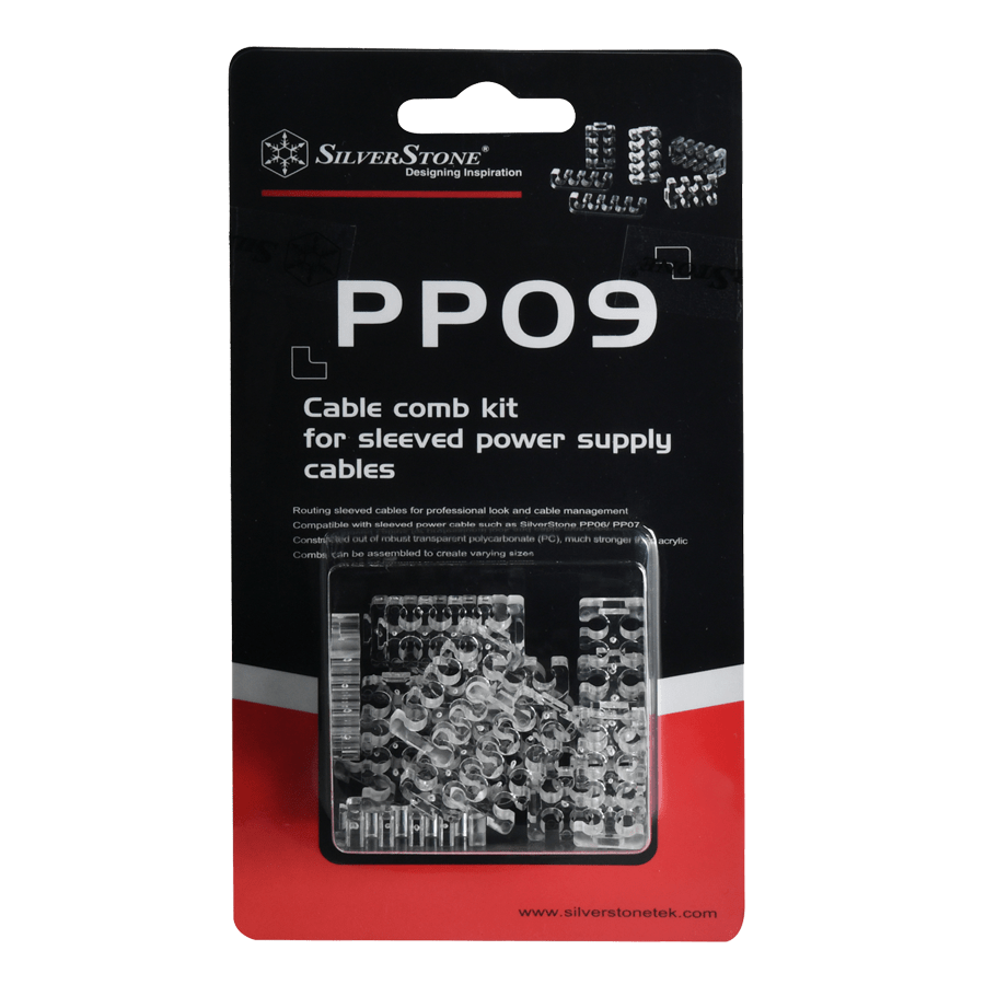 Sleeved Cable Comb SilverStone PP09 — Close-up 4