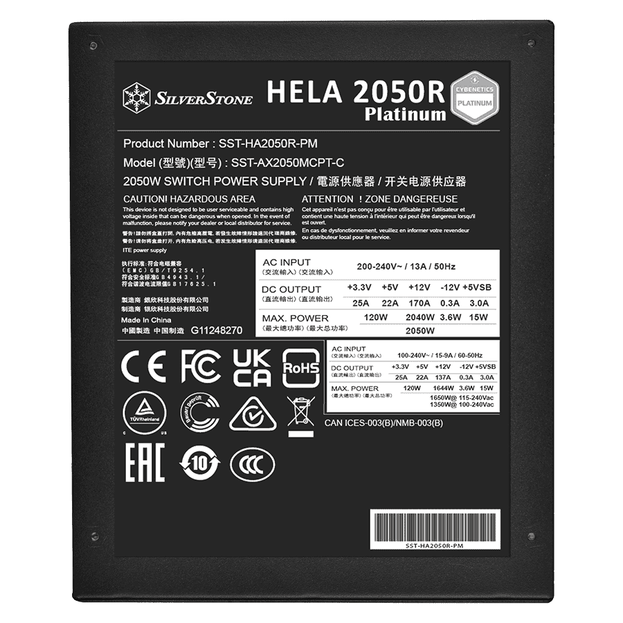 منبع تغذیه سیلوراستون HELA 2050R Platinum — نمای نزدیک 4