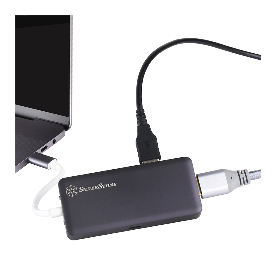 مبدل USB-C به USB / HDMI سیلوراستون مدل SST-EP14C — نمای نزدیک 5
