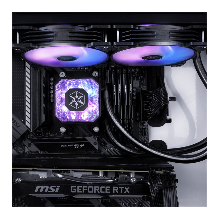 خنک کننده مایع سیلوراستون IceGem 240P — نمای نزدیک 4
