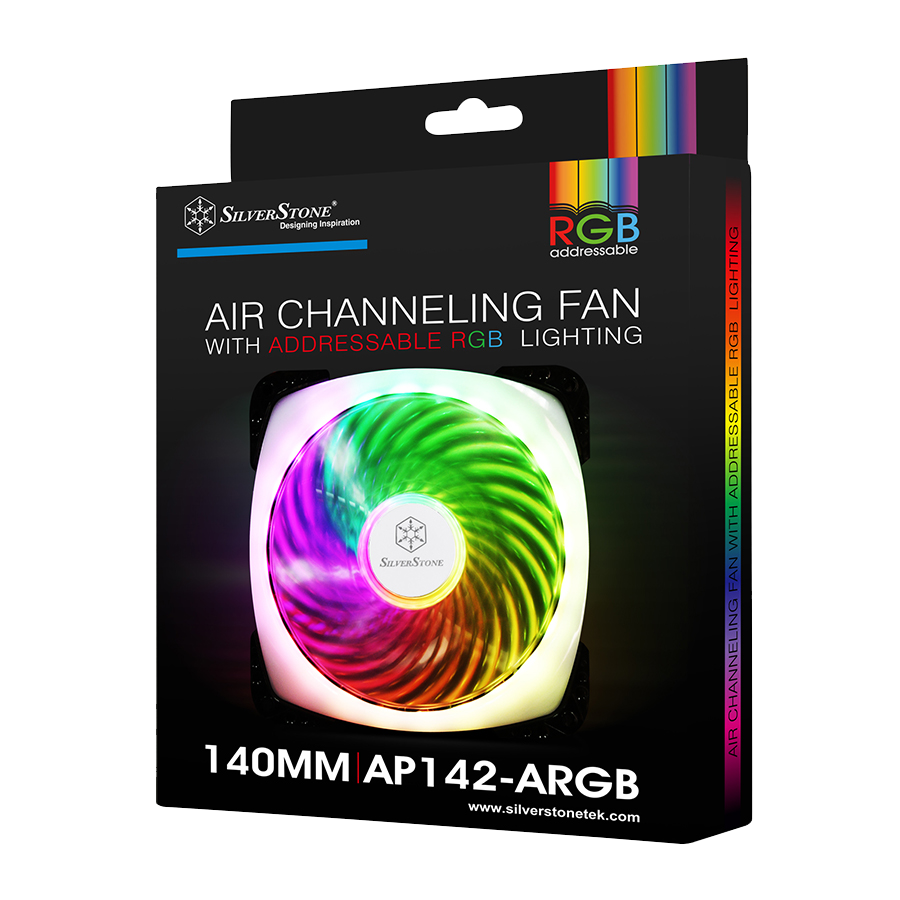 فن کیس سیلوراستون AP142-ARGB — نمای نزدیک 4